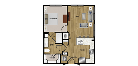 A2 Floor Plan at Brixton South Shore, Austin, TX, 78741